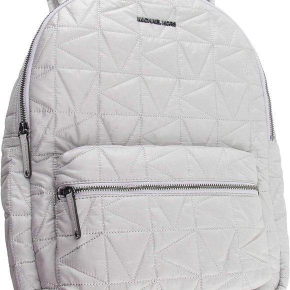 Michael Kors Winnie Large Nylon Backpack 35T0UW4B7C Aluminum Gray NWT $448 - Picture 2 of 12